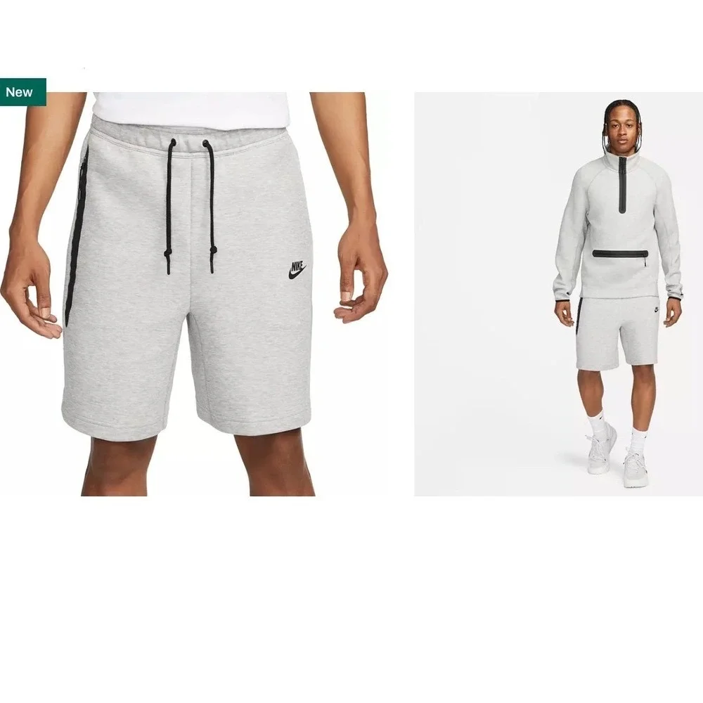 Nike Tech Fleece Men's‎ Gray Shorts Lightweight Athletic Training Large (B) - Picture 8 of 8